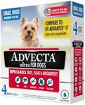 Advecta Ultra Flea And Tick Prevention For Dogs - Dog and Puppy Treatment and Control - Mosquito Repellent - Small, Fast Acting Waterproof Topical Drops, 4 Month Supply