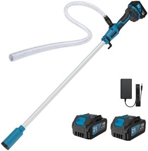 ALDERVIC Cordless Stick Water Pump, 720 GPH Water Transfer Pump with 32 FT Max Head, Portable Utility Drain Pump with Two 4.0Ah Batteries for Pool, Garden Irrigation, Aquarium, Pond & Outdoor Drainage