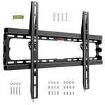 VonHaus TV Wall Bracket for 37-80" Screens, Ultra-Slim TV Bracket with Spirit Level, Flat to Wall Mount, 45kg Capacity, Max VESA: 600x400mm