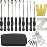 ZAMDOE Carburetor Adjustment Tool Kit with Storage Bag for 2 Cycle Engines, Carb Tune up Adjusting Tool for Trimmer Weedeater Chainsaw(Pack of 13)