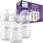 Philips Avent Natural Response Baby Bottle - 3 x 260ml Baby Milk Bottle for Newborns and Up, BPA Free, 1+ Months (Model SCY903/03)