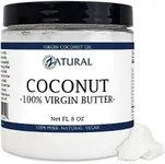 Coconut Butter-NakedOil 100% Coconut Oil, Organic Extra Virgin Unrefined Cold Pressed Coconut Oil. Certified Food and Therapeutic Grade (8 Ounce)