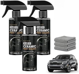 Rapid Ceramic Paint Sealant Spray, 2026 Upgraded Car Coating Spray for Shine & Protection, Gloss & Mirror Shine,Ultra Slick Finish Easy Car Coating (3 Sets with Towels)