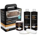 Furniture Clinic Leather Complete Restoration Kit | with Leather Recoloring Balm, Cleaner, 2-in-1 Protection Cream & Conditioner, Sponge, and Cloth | Leather Repair Kit for Furniture (Maroon)