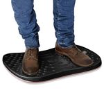 Seville Classics airLIFT 20" Standing Desk Wobble Board Balance Ergonomic Non-Slip Anti Fatigue Pad, Black