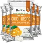 Herbion Naturals Cough Drops with Orange Flavor, Sugar-Free with Stevia, Soothes Cough, for Adults and Children Over 6 Years – Pack of 5(125 Lozenges)