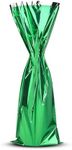 MT Products Metallic Mylar Wine Green Gift Bags for Bottles Sparkle Look - Great for a Wine Pull - (25 Pieces) (Ribbon and Rope Not Included)