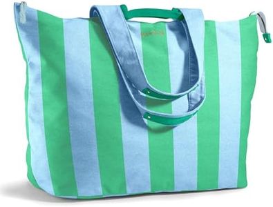 Fit & Fresh XL Beach Tote Bag for Women – Extra Large Travel Tote with Zipper & Pockets, Oversized Canvas Pool Bag, Weekender Carry-On for Beach, Travel & Family Essentials
