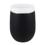 CeramiSteel 9 Ounce Wine Glass, Ceramic Coated Stainless Steel Tumbler, Vacuum Insulated, BPA Free, Black Powder Coat Finish