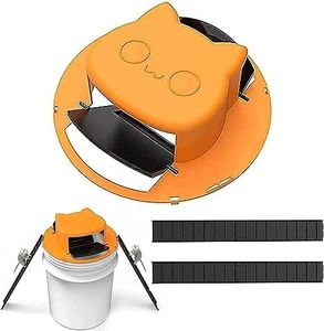 Mouse Trap Bucket Lid, Double Trap Door Style Bucket Mouse Traps Indoor Outdoor Humane Rat Trap, Chipmunk Trap, Mice Trap (1)