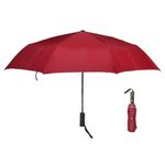 Amazon Basics 3-Fold Travel Umbrella - Sophisticated Auto-Open Auto-Close Mechanism, Large 42 inch Canopy, RainProof & UV Protection|Ideal for Men & Women | Stylish, Durable, and Functional Design