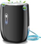 Dehumidifier for Home,Letingoo Small Auto Shut off Dehumidifier with Drain Hose, Portable Ultra Quiet Mini Dehumidifier for Bathroom, Bedroom, Garage, Closet,RV -Black