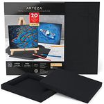 Arteza DIY Frame, Black Sketch Paper, 11x14 Inches, 20 Sheets, Heavyweight Art Pad, 246 lb, 400 GSM, Acid-Free, Cold-Pressed Wood Pulp Artist Paper for a Variety of Dry Media