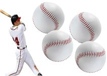 4 PCS 9" Baseball,Official Size Baseballs,Standard Size Adult Baseballs,Leather Baseball,Practice Training Baseball,Foam Training Baseballs for Youth and Adult Pitching and Velocity Training