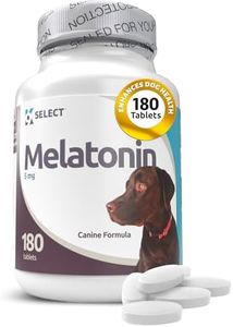 K9 Select Melatonin for Dogs - Calming Aid Tasty Dog Supplement - Helps Overall Health with Quiet Moments and Composure - Reduce Stress Calming Treats for Large Dogs - 5 mg, 180 Capsules