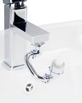 Hibbent 1080° Rotatable Faucet Extender, Metal Swivel Faucet Aerator, Swivel Faucet Attachment Dual Function Kitchen Bathroom Sink Sprayer for Gargle/Eye/Face Washing 55/64'' Female Thread