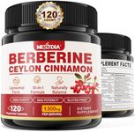 Berberine Supplement Organic 1500mg with Ceylon Cinnamon Bitter Melon, Liposomal Berberine HCL Complex Supplements (Made in USA), Immune & Digestive Support - Non-GMO, Vegan Berberine Capsules 120Cts