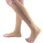 Shyam Export Zipper Socks Medical Compression Stockings for Women and Men Improves Blood Circulation Relieves Pain Relief [ 1 Pair ]_Black