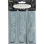 Darice 1217-78 Embossing Folder, Phrases Border Design, 3/Pack