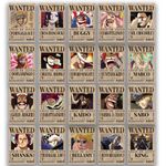 SoulAbiti presents One piece Wanted Posters with New bounties Set of 30 Posters (13-inchX19-inch, 300 GSM Paper)