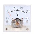 uxcell® AC 0-300V Analog Panel Voltage Gauge Volt Meter 91C4 2.5% Error Margin