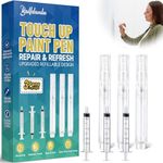 Fillable Touch Up Paint Pen Brush, 3 Pack Refillable Paint Pens Suit for Any Paint Type, Precision Applicator for Walls, Funiture, Cabinet, Wood, Floor, Windows, Pressable Pen for Scratches & Chips