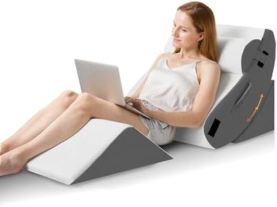 HABUTWAY 4Pcs Orthopedic Wedge Pillow, Bed Pillow for Sleeping, Post Surgery Foam Wedge Pillow for Back Pain Relief, Triangle Adjustable Support Pillow with Machine Washable Cover, Dark Grey