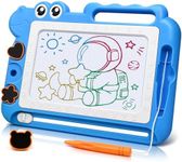 Magnetic Drawing Board Toddler Toys Gift for 2 3 Year Old Girls Boys, Sketch Writing Doodle Pad Age 2-4 Travel Games, Educational Learning Kids Toys for Toddlers Birthday Christmas Gifts (Blue)