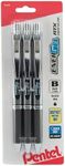 Pentel EnerGel RTX Bold Line Metal Tip Retractable Liquid Gel Pen, 1 mm Tip Size, Black (Pack of 3)