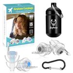 Airplane Ear Plugs Pressure Relief 2 Pairs, Airplane Travel Essentials, Prevent Ear Pain While Flying, Reusable Soft Plane Earplugs Earbuds for Adults Kids 12+ Tiny-Ears, 25dB Noise Cancelling