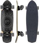 Mindless Mandala Black | 28” Nimble City Cruiser 7 Ply Canadian Maple Flexible and Fun W 5.5” Trucks For Streets Cruise 60mm 83A SHR Wheels Ultra Grippy and Soft |Beginner Intermediate Every Day Board