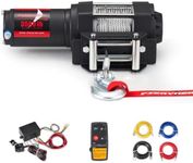 FieryRed ATV/UTV Winch- 12 V 3500LBS Electric Winch with Steel Cable, Wire and Wireless Remote Control, Roller Fairlead, IP67 Waterproof