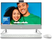 Dell Inspiron 7730 All in One Desktop - 27-inch FHD (1920 x 1080) Display, Intel Core 5-120U, 16GB DDR4 RAM, 512GB SSD, Intel Graphics, Windows 11 Home, Onsite Service - White