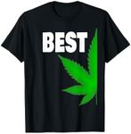 Couples Matching Best Buds BFF Marijuana Leaf Weed Gift T-Shirt