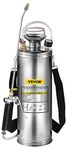 VEVOR 3Gal Stainless Steel Sprayer, Set with 20’’ Wand& Handle& 3FT Reinforced Hose, Hand Pump Sprayer with Pressure Gauge&Safety Valve, Adjustable Nozzle Suitable for Gardening and Sanitizing