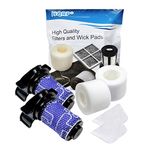 HQRP 2-pack Filter Kit compatible with Shark IONFlex DuoClean IF200, IF250, IR70, IF130, IF260 Cordless Stick Vacuums