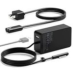 Surface Pro Charger 65W for Microsoft Surface Pro 9 8 7+7 6 5 4 3 2 X Windows Surface Laptop 5 4 3 2 1 Studio Charger Go Tablet, Surface Book 3 2 1 Support 44W, 36W,24W LED Ac Power Cord Adapter CA