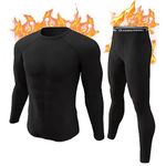 CL Thermal Underwear for Men, Ultra Soft Fleece Lined Long Johns, Winter Gear Base Layer Top & Bottom Set Sport Style