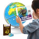 PlayShifu Educational Globe for Kids, Orboot Earth (+ App) Interactive AR World, 400 Wonders, 1000+ Facts, STEM Toy Gifts for Kids 4-10 Years, No Borders, No Names on Orboot Globe