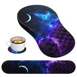 HAOCOO 3Pcs Ergonomic Mouse Pad with Wrist Rest, Keyboard Wrist Rest,Keyboard and Mouse Pad Set, Computer Mouse Pad and Keyboard Wrist Rest with Massage,Carpal Tunnel Mousepad for Office