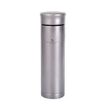 iBasingo Titanium Vacuum Thermos with Filter Women Men Sports Cycling Water Bottle Double Layer Lightweight Portable Tea Coffee Wine Flask Jug Hiking Camping Bottle Business Cup (450ml Ti3010D)