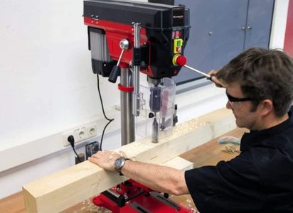 Einhell TE-BD 750 E Pillar Drill – 750W, 1-16mm Quick-Change Chuck, Adjustable Table
