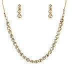 VOYLLA Kundan Gold plated Brass Necklace set