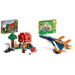 LEGO 21179 Minecraft The Mushroom House Set, Building Toy for Kids Age 8 plus & 31126 Creator 3in1 Supersonic Jet Plane to Helicopter to Speed Boat Toy Set