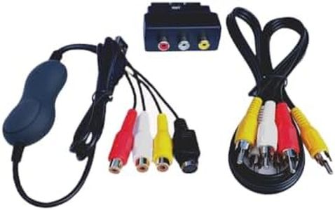 VHS and Camcorder Video Capture Kit for Mac. Compatible with Monterey and Big Sur on Intel and M1 Macs. Includes USB Adapter, RCA Leads and Scart Plug