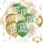 18th Birthday Balloons 24Pcs Sage G