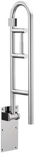 Moen R8962FD Bathroom Safety 30-Inch Flip-Up Bathroom Grab Bar with White Toilet Paper Holder, Stainless