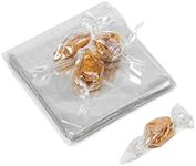 Clear Candy Wrappers for Caramels (600 Pcs 5 x 5 inches) - Natural Clear Cellophane Wrappers - Caramel Wrappers - Candy Wrappers for Chocolate - Lollipop Wrappers - Hard Candy Wrappers