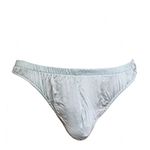 Sexy 100% Silk Satin Underwear Mens Thong Briefs Size USXL[Blue]