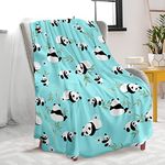 Throw Blanket for Kids, Soft Warm Lightweight Blankets for Couch Bed Or Travel 40" x 50" (Panda)